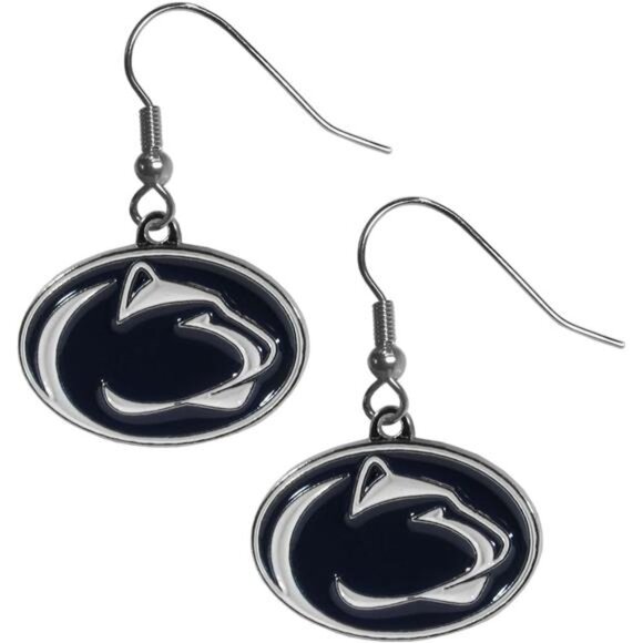 NEW WOMENS PENN STATE‎ NITTANY LIONS NITANY NCAA DANGLE DROP EARRINGS - Picture 1 of 5